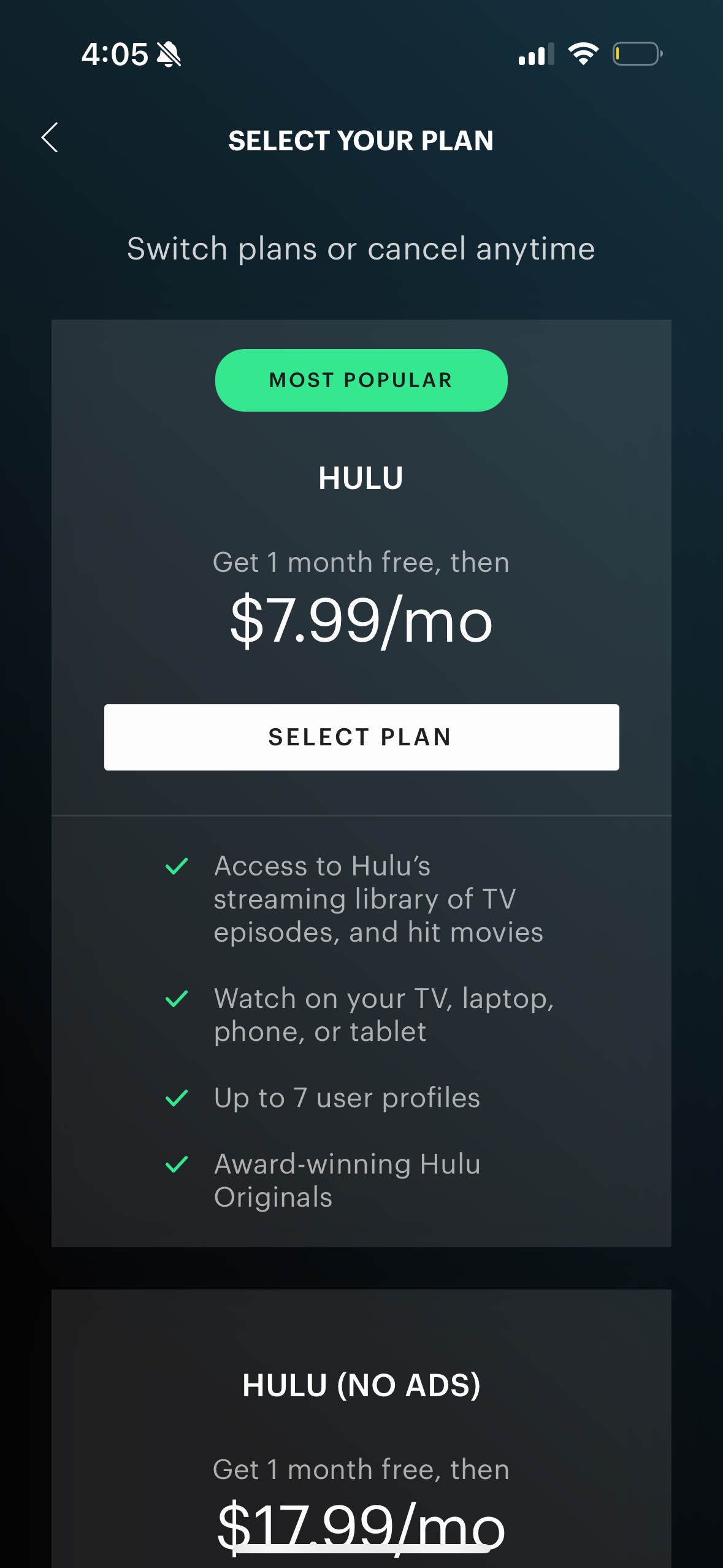 hulu app screenshot 4